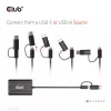 CLUB3D USB Gen1 Type-C/-A į Dual HDMI (4K/30Hz) / VGA (1080/60Hz) adapteris