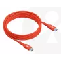 USB-C į USB-C dvipusis laidas CLUB3D CAC-1573, USB4 Gen 2x2, 2 m, raudonas, PD iki 240W