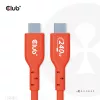 USB-C į USB-C dvipusis laidas CLUB3D CAC-1573, USB4 Gen 2x2, 2 m, raudonas, PD iki 240W