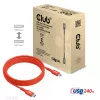 USB-C į USB-C dvipusis laidas CLUB3D CAC-1573, USB4 Gen 2x2, 2 m, raudonas, PD iki 240W