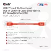 USB-C į USB-C dvipusis laidas CLUB3D CAC-1573, USB4 Gen 2x2, 2 m, raudonas, PD iki 240W