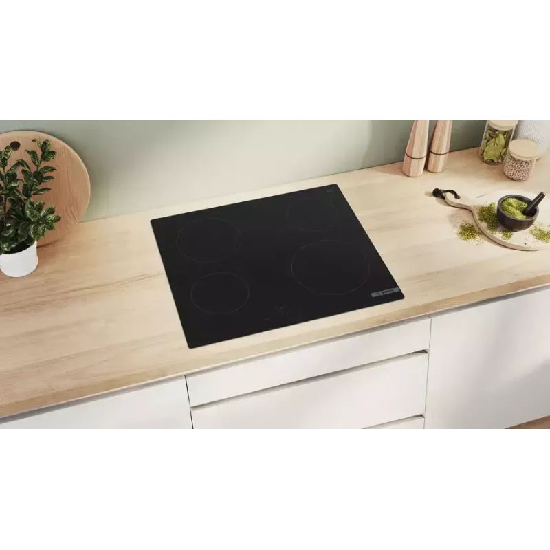 Bosch Serie 4 PKE611BA2E kaitlentė juoda įmontuojama 60 cm keraminė 4 zonos