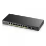 Zyxel GS1900-8HP v3 valdomas L2 PoE gigabitinis Ethernet (10/100/1000) jungiklis, juodas