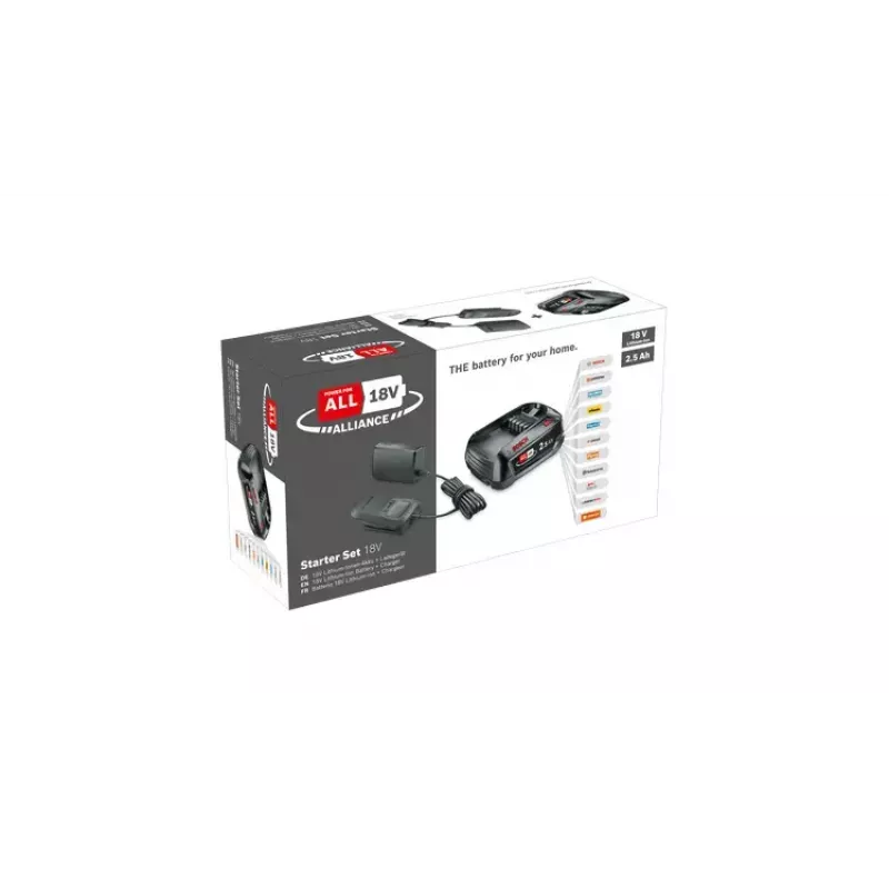 Bosch 1 600 A02 625 akumuliatoriaus ir įkroviklio rinkinys 18 V 2,5 Ah