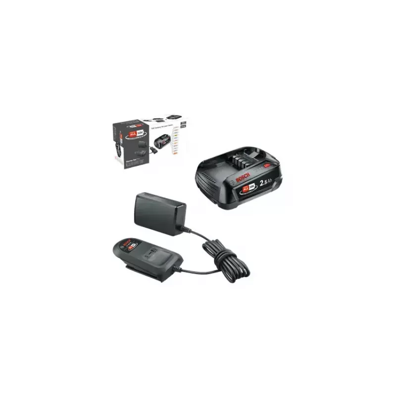 Bosch 1 600 A02 625 akumuliatoriaus ir įkroviklio rinkinys 18 V 2,5 Ah