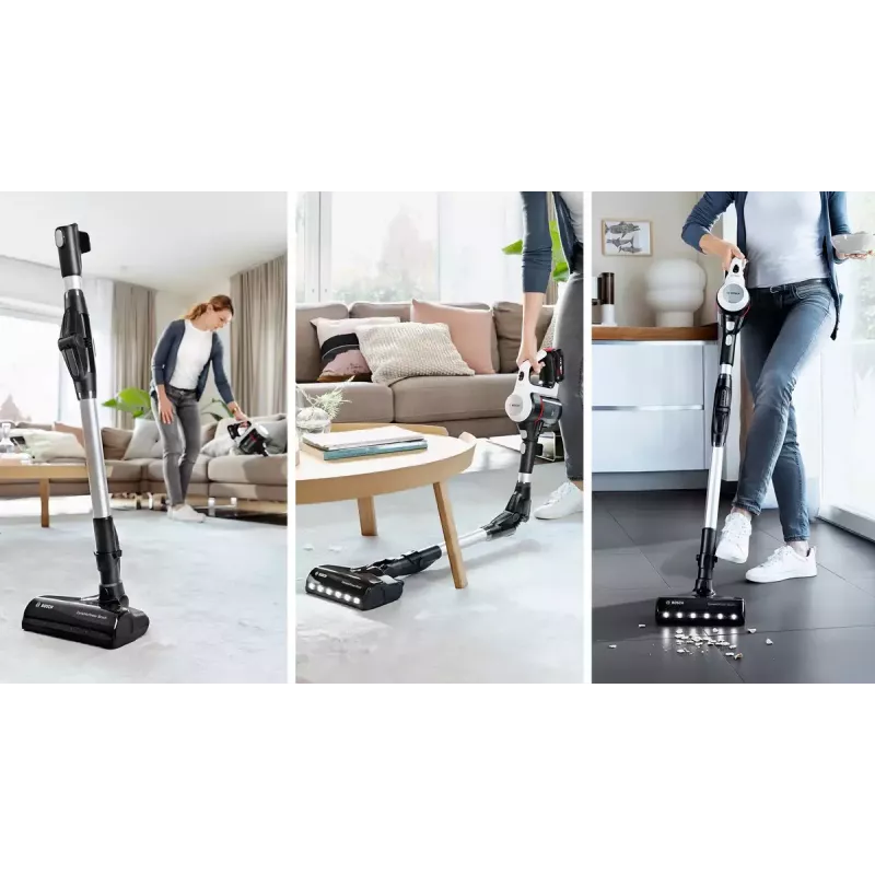 Bosch BBS711W belaidis kombinuotas dulkių siurblys 2-in-1, 18 V, 0,3 L, baltas