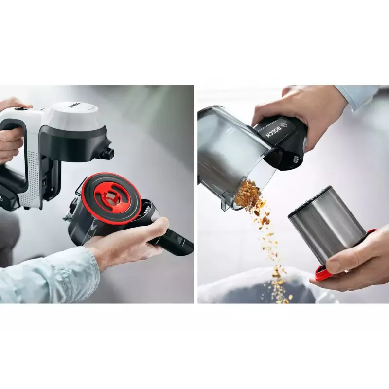 Bosch BBS711W belaidis kombinuotas dulkių siurblys 2-in-1, 18 V, 0,3 L, baltas