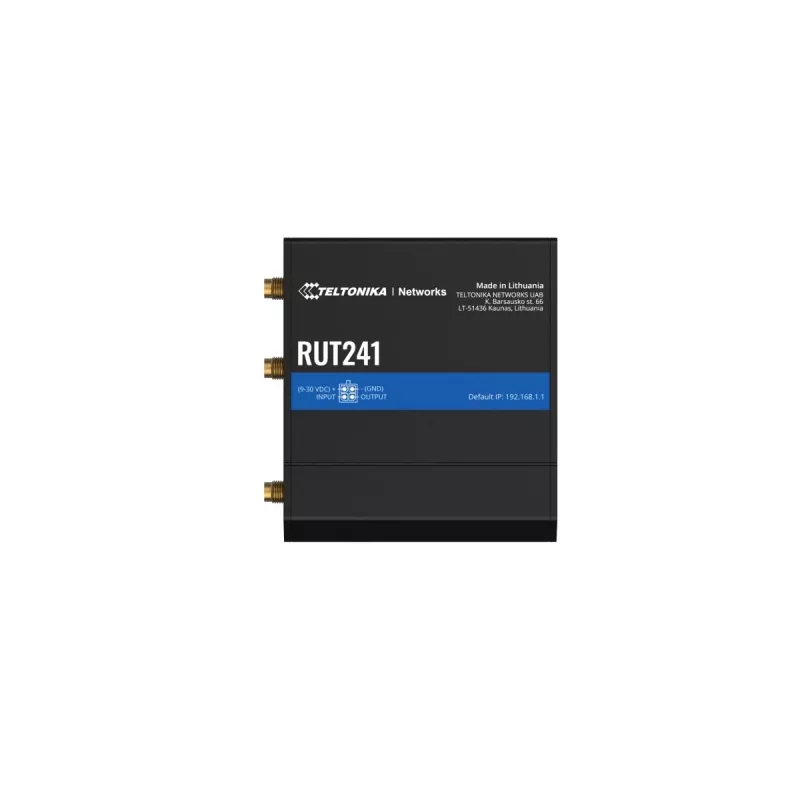 TELTONIKA RUT241 pramoninis 4G/LTE maršrutizatorius su Wi-Fi 802.11b/g/n ir 2xRJ45 10/100
