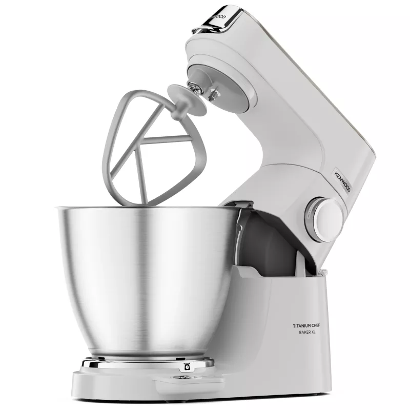 Kenwood Titanium Chef Baker XL virtuvės kombainas 1200 W 7 L baltas su svarstyklėmis