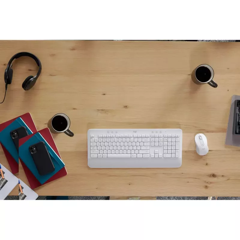 LOGITECH Signature MK650 Combo For Business - Off-white - Qwerty Danų/Norvegų/Švedų/Suomių