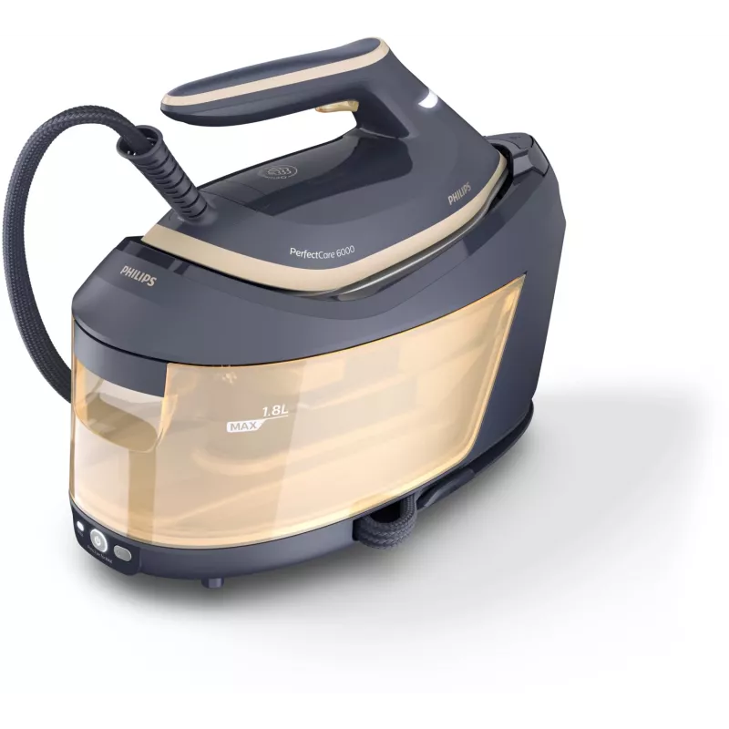 Philips PerfectCare 6000 Series PSG6066/20 garo generatorius lygintuvas, 2400 W, 8 bar, 600 g/min garų impulsas, 1,8 l bakelis, SteamGlide Advanced lyginimo padas, juoda/ruda