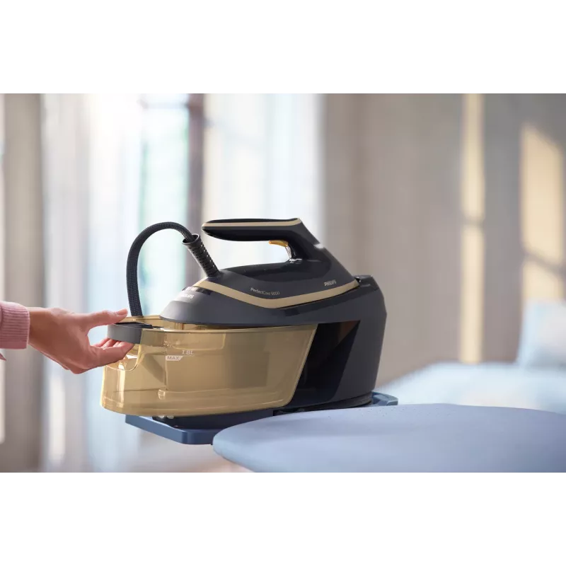 Philips PerfectCare 6000 Series PSG6066/20 garo generatorius lygintuvas, 2400 W, 8 bar, 600 g/min garų impulsas, 1,8 l bakelis, SteamGlide Advanced lyginimo padas, juoda/ruda
