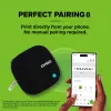 DYMO LetraTag 200B Bluetooth etikečių spausdintuvas | Kompaktiškas etikečių spausdintuvas | Jungiasi per Bluetooth belaidę technologiją prie iOS ir Android | Įskaitant 1 baltą popierinę etikečių juostą | Juoda