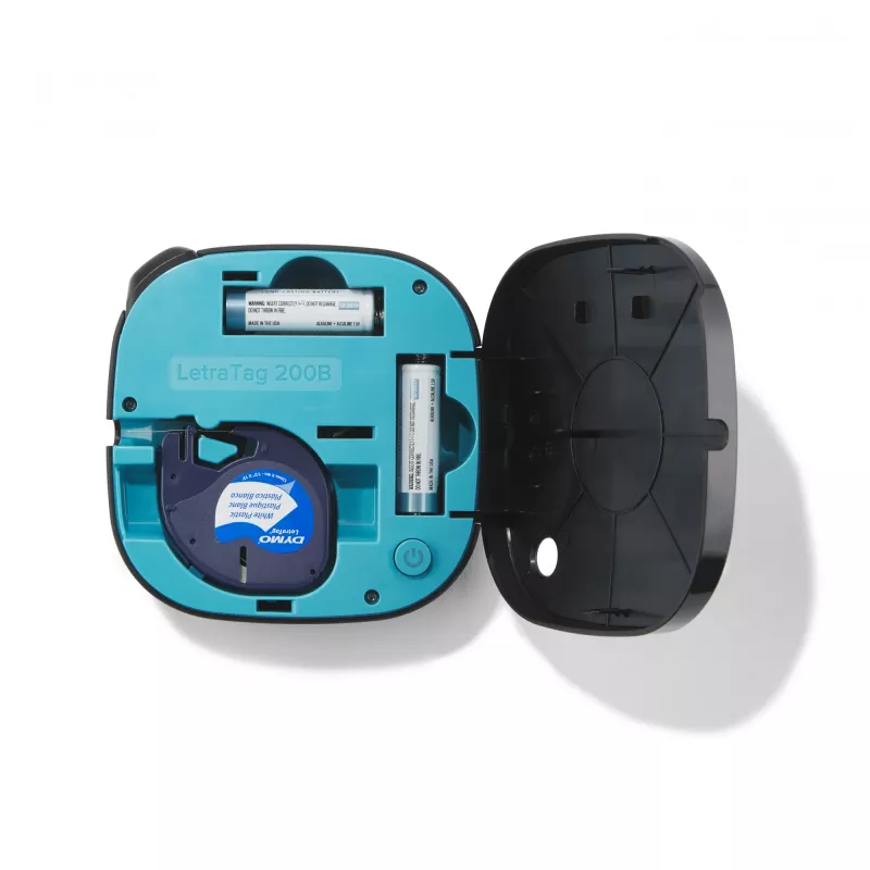 DYMO LetraTag 200B Bluetooth etikečių spausdintuvas | Kompaktiškas etikečių spausdintuvas | Jungiasi per Bluetooth belaidę technologiją prie iOS ir Android | Įskaitant 1 baltą popierinę etikečių juostą | Juoda