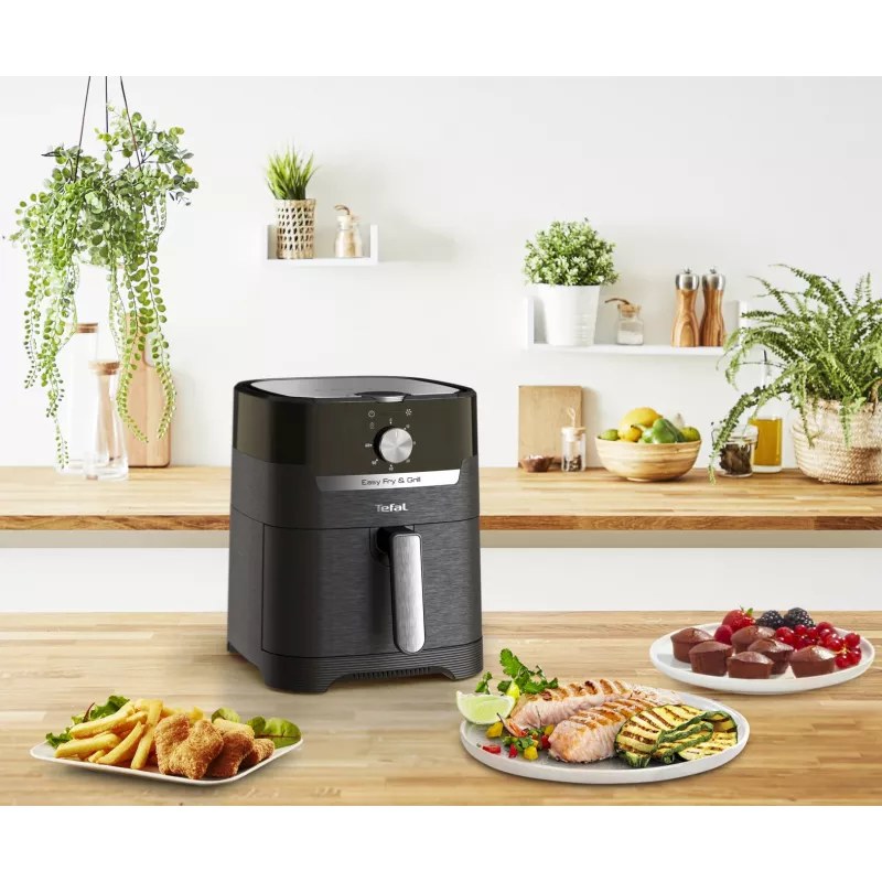 Tefal Easy Fry & Grill EY5018 4,2 L 1550 W Karšto oro gruzdintuvė Juoda