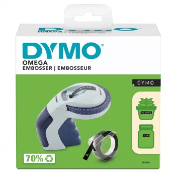DYMO Omega® Įspaudinis etikečių spausdintuvas, mėlynas, 12 mm juostai