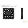 be quiet! SILENT WINGS 4 120mm PWM ventiliatorius, juodas