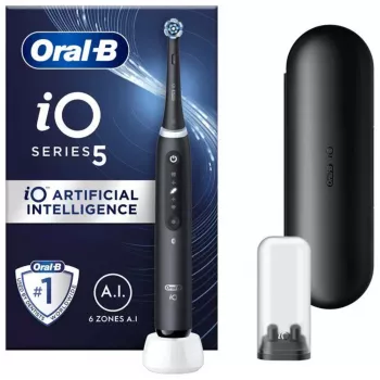 Oral-B IOSERIES5BL elektrinis dantų šepetėlis suaugusiems, vibruojantis, juodas