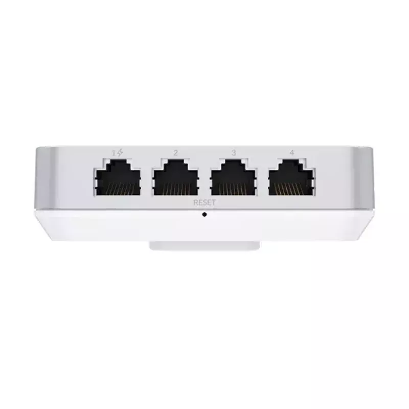 Prieigos taškas UBIQUITI Unifi 6 In-Wall U6-IW — dviejų juostų 2.4/5 GHz, 4800 Mbit/s, 5x RJ-45, PoE, baltas