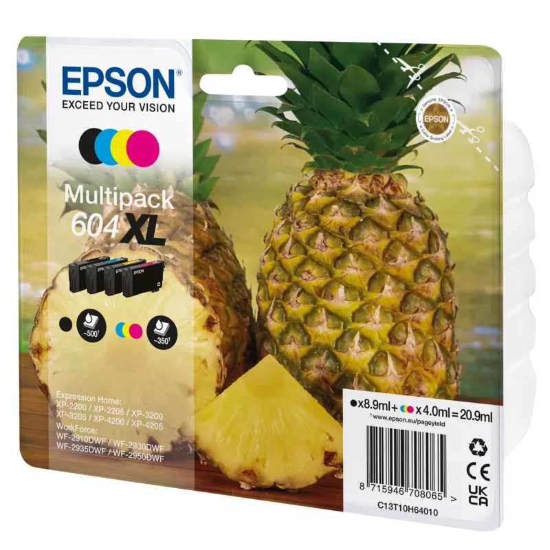 Epson 604XL rašalinė kasetė 4 vnt. Original High (XL) juoda, žydra, rausvai raudona, geltona