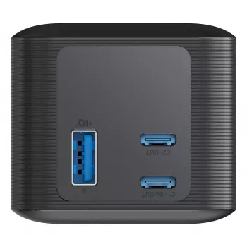 Nešiojamas įkroviklis Anker 737 (A1289011) – 24000 mAh, 140 W, 2× USB-C + 1× USB-A, sidabrinis/juodas