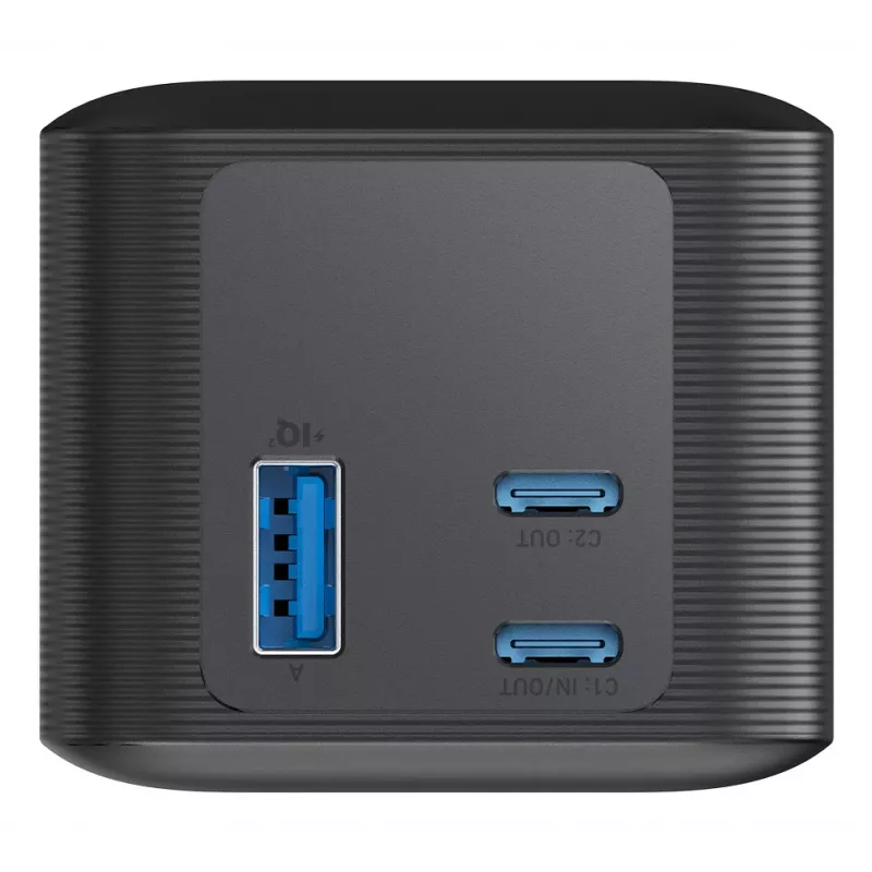 Nešiojamas įkroviklis Anker 737 (A1289011) – 24000 mAh, 140 W, 2× USB-C + 1× USB-A, sidabrinis/juodas