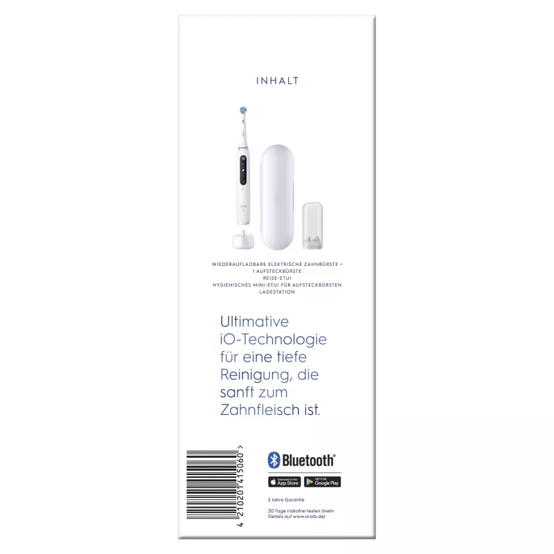 Oral-B iO Series 5 suaugusiųjų besisukanti-osciliuojanti dantų šepetėlis, baltas