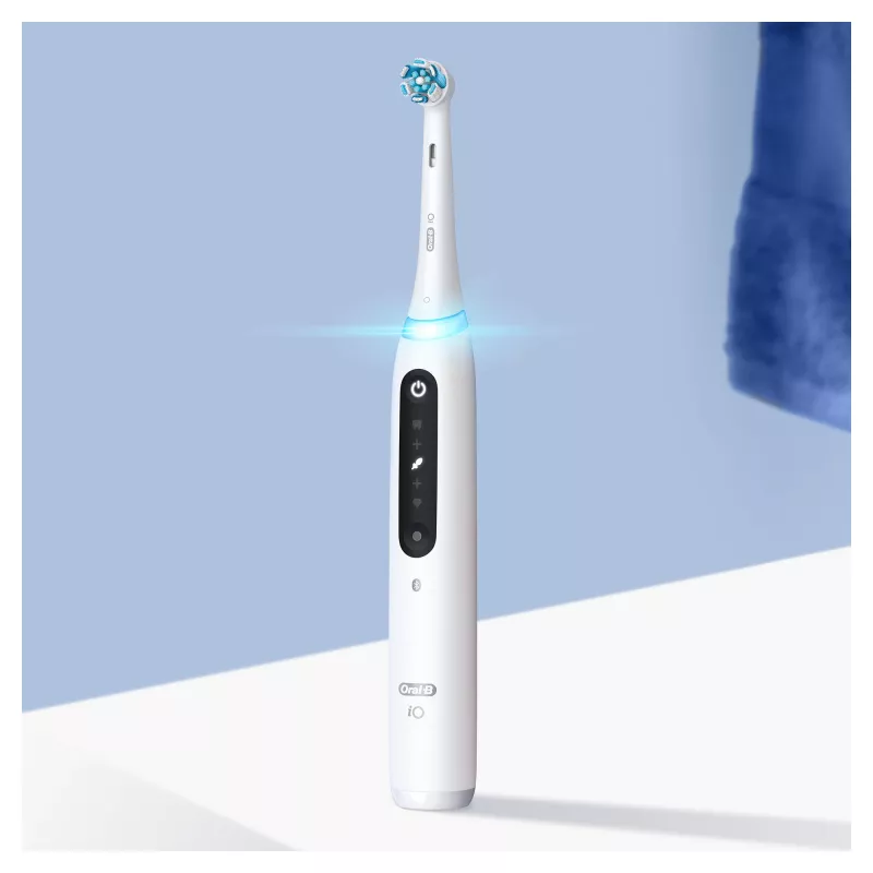 Oral-B iO Series 5 suaugusiųjų besisukanti-osciliuojanti dantų šepetėlis, baltas