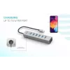 i-tec USB-C įkrovimo metalinis HUB 7 prievadų USB 3.2 Gen 1 Type-C Type-A