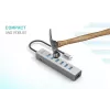i-tec USB-C įkrovimo metalinis HUB 7 prievadų USB 3.2 Gen 1 Type-C Type-A
