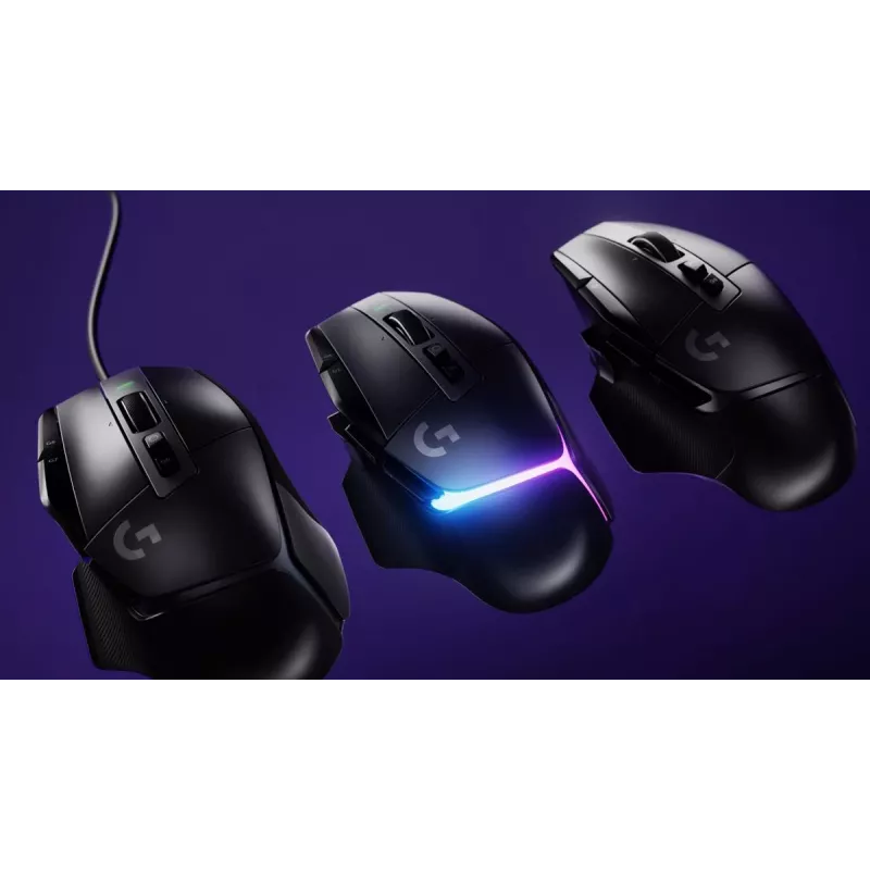 LOGITECH G502 X žaidimų pelė - USB - juoda