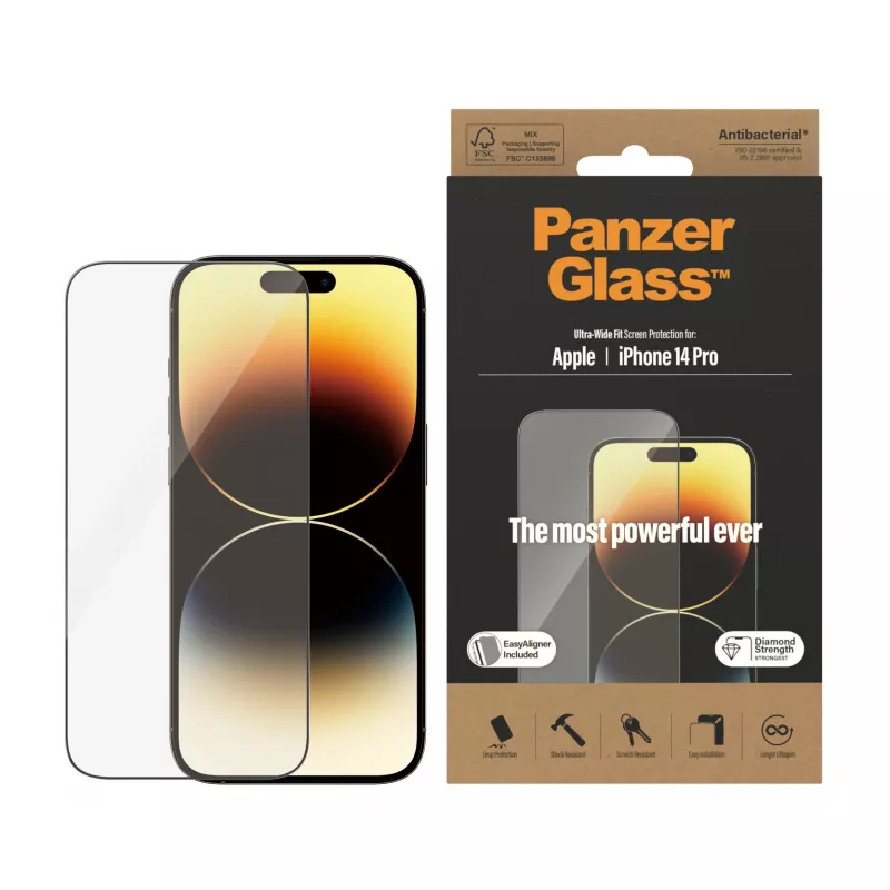 PanzerGlass Apple iPhone 14 Pro Ultra-Wide Fit EasyAligner apsauginis stiklas