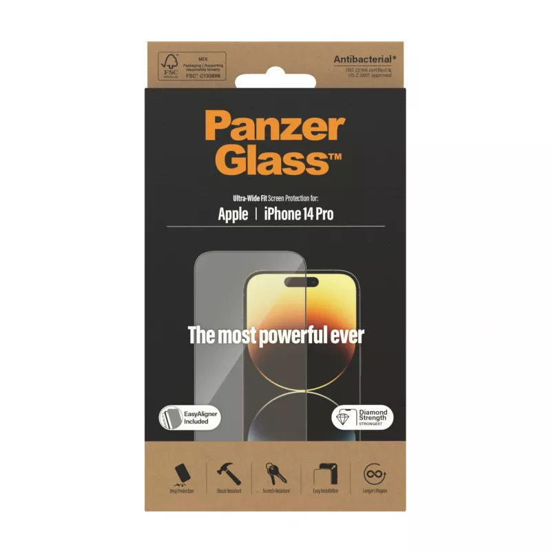 PanzerGlass Apple iPhone 14 Pro Ultra-Wide Fit EasyAligner apsauginis stiklas