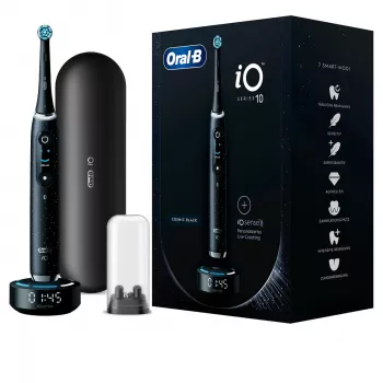 Oral-B iO Series 10 suaugusiųjų sukamoji-osciliuojanti dantų šepetėlis juodas