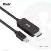 CLUB3D MiniDisplayPort 1.4 į HDMI 4K120Hz arba 8K60Hz HDR10+ kabelis M/M 1,8m