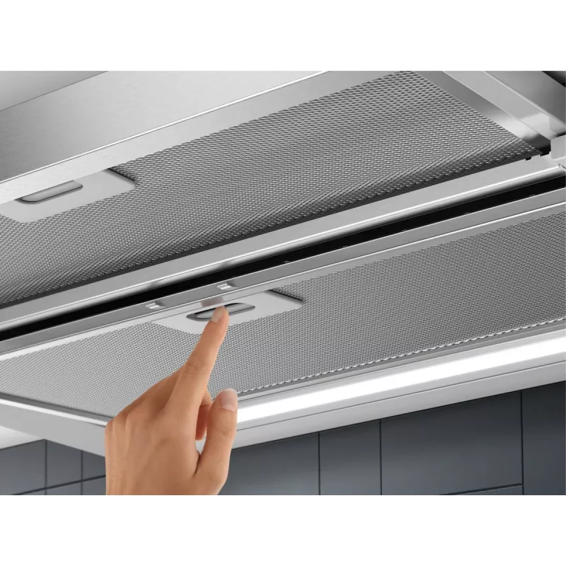 Įmontuojamas gartraukis Electrolux LFP616X, 598 mm plotis, 600 m³/h, pilkas, riebalų filtras, 68 dB