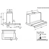 Įmontuojamas gartraukis Electrolux LFP616X, 598 mm plotis, 600 m³/h, pilkas, riebalų filtras, 68 dB