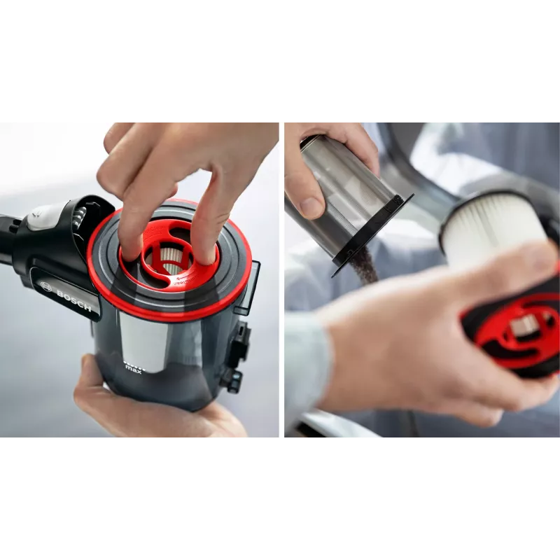 Bosch BCS711XXL belaidis šluotinis dulkių siurblys sausam valymui, be maišelio, 0,3 l, baltas, 3 Ah