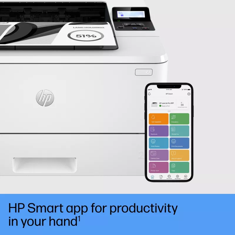 Spausdintuvas HP LaserJet Pro 4002dw lazerinis baltas