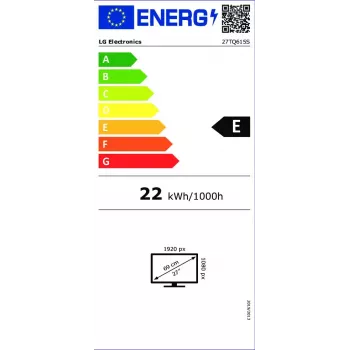 LG 27TQ615S-PZ.AEU TV 27 colių Full HD Smart TV Wi-Fi juodas 250 cd/m²
