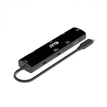CLUB3D USB4™ Gen3x2 Type-C 6-in-1 Hub su HDMI™ 8K60Hz arba 4K120Hz, 2xUSB Type-A 10G, Ethernet RJ45 2.5G ir 2xUSB Type-C (1x Data 10G, 1x PD3.0 100W įkrovimas)