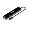 CLUB3D USB4™ Gen3x2 Type-C 6-in-1 Hub su HDMI™ 8K60Hz arba 4K120Hz, 2xUSB Type-A 10G, Ethernet RJ45 2.5G ir 2xUSB Type-C (1x Data 10G, 1x PD3.0 100W įkrovimas)