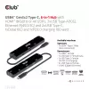 CLUB3D USB4™ Gen3x2 Type-C 6-in-1 Hub su HDMI™ 8K60Hz arba 4K120Hz, 2xUSB Type-A 10G, Ethernet RJ45 2.5G ir 2xUSB Type-C (1x Data 10G, 1x PD3.0 100W įkrovimas)