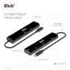 CLUB3D USB4™ Gen3x2 Type-C 6-in-1 Hub su HDMI™ 8K60Hz arba 4K120Hz, 2xUSB Type-A 10G, Ethernet RJ45 2.5G ir 2xUSB Type-C (1x Data 10G, 1x PD3.0 100W įkrovimas)