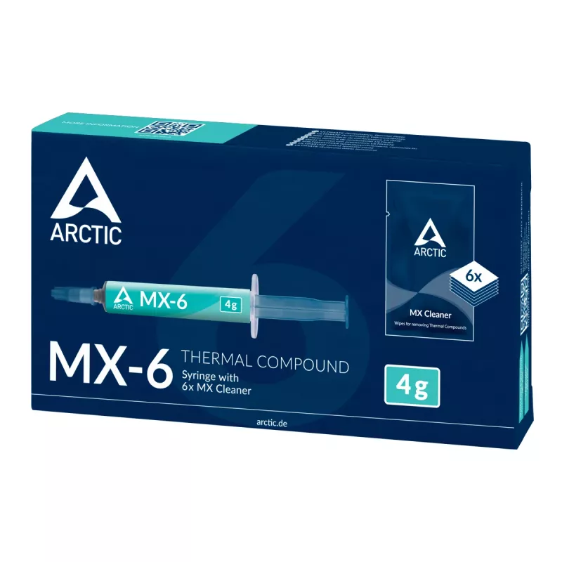 ARCTIC MX-6 ULTIMATE Performance terminė pasta + MX valiklis, termo tepalas, pilka, 4 g, 1 vnt., 66 mm, 120 mm