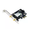 Vidinė WLAN kortelė ASUS PCE-AXE5400 – PCIe, Wi‑Fi 6E trijuostė (2.4/5/6 GHz), 2402 Mbps, Bluetooth 5.2