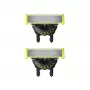 Philips Norelco OneBlade QP420/50 skustuvo galvutės, sidabrinės, 2 keičiamos galvutės, suderinamos su Philips OneBlade
