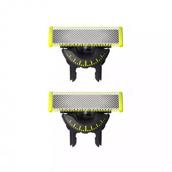 Philips Norelco OneBlade QP420/50 skustuvo galvutės, sidabrinės, 2 keičiamos galvutės, suderinamos su Philips OneBlade