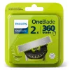 Philips Norelco OneBlade QP420/50 skustuvo galvutės, sidabrinės, 2 keičiamos galvutės, suderinamos su Philips OneBlade
