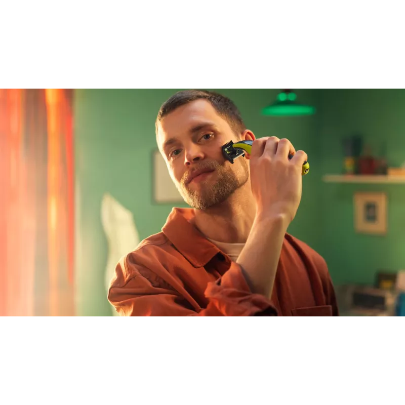 Philips Norelco OneBlade QP420/50 skustuvo galvutės, sidabrinės, 2 keičiamos galvutės, suderinamos su Philips OneBlade